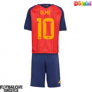 Španělsko Dani Olmo #10 Dětské Domácí dres komplet MS 2026 Krátký Rukáv (+ trenýrky)